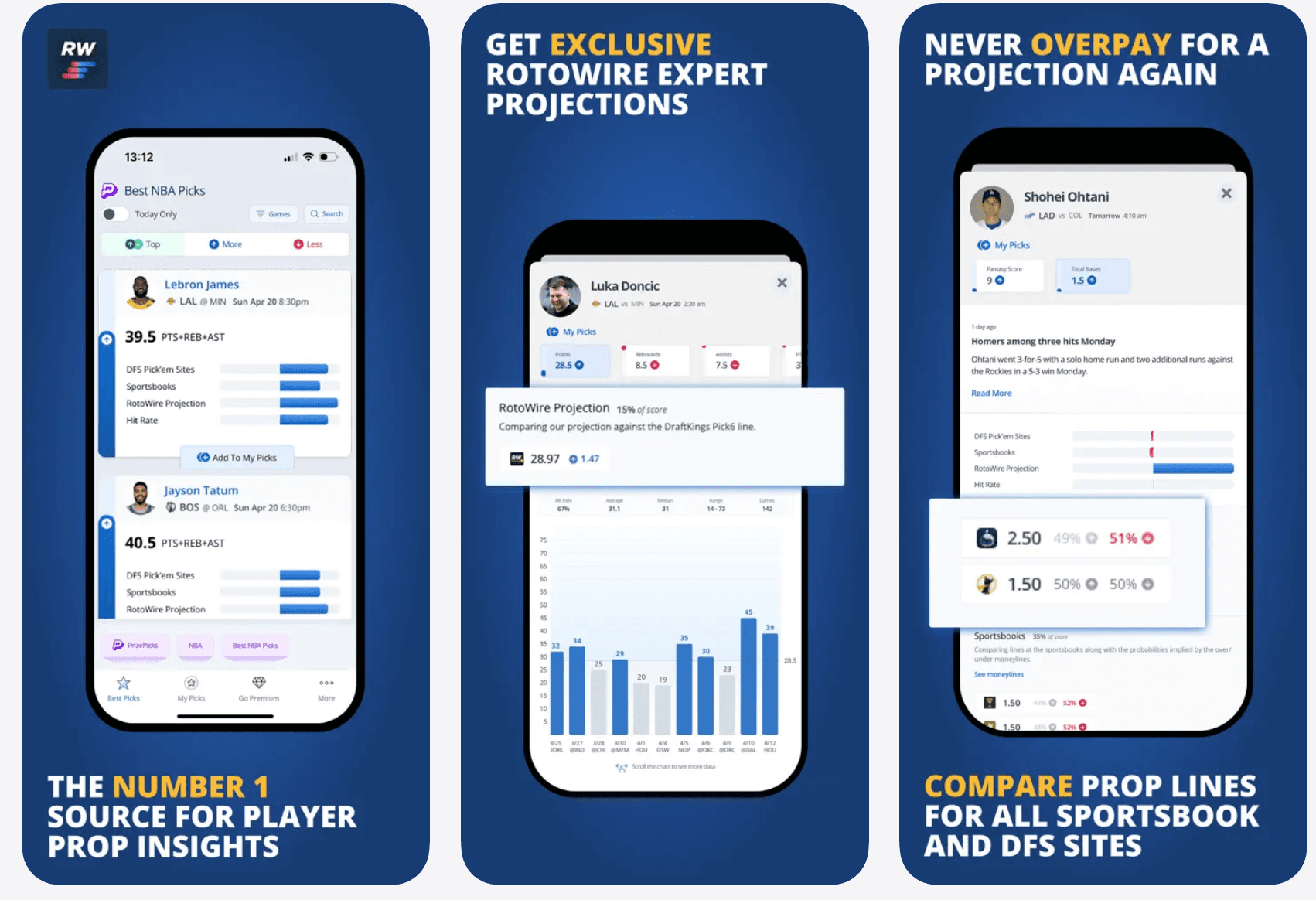 Screenshot of Player Prop Picks App